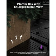 Raised Garden Beds with Trellis, Vertical Planter Box for Climbing Plants, Outdoor Privacy Screen & Garden Kit for Patio, Balcony, Backyard
