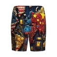 thumbnail image 2 of Lsque World Map Of Digital Circuits Mens Sleep Pajama Shorts,Short Pajama Pants, Cotton Ultra-Soft Knit-XX-Large, 2 of 9