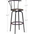 thumbnail image 4 of Bar Stools Set of 2, 360-Degree Swivel Stool with Back Support, Tall Chair for Kitchen Counter, Dining and Living Room, 27.3-Inch Height, Easy Assembly, 4 of 6
