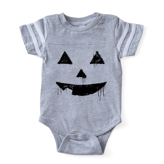 CafePress - Pumpkin Face Painty_Bl - Cute Infant Baby Football Bodysuit