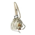 thumbnail image 2 of Bolso tipo cubo para mujer, estilo hobo, moderno, para teléfono móvil, bolso de mano, pequeño, bandolera Blanco, 2 of 9