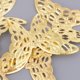thumbnail image 4 of 40 Uds., Rebanada de Mariposa de Metal Ahuecada, Fabricación de Bricolaje, Accesorios para Manualidades, Suministros para Joyas - dorado Macarena Colgante de los encantos de filigrana, 4 of 8