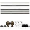 thumbnail image 4 of eTeckram 1" Double Curtain Rod with Geo Ball Finials - 84" to 120", Pompeii Bronze, 4 of 5
