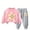 Pink1, variant on Lmnyox Sweatsuit for Kids 2 Piece Cute Print Outfits Long Sleeve Crew Neck Pullover and Sweatpants Set Athletic Set