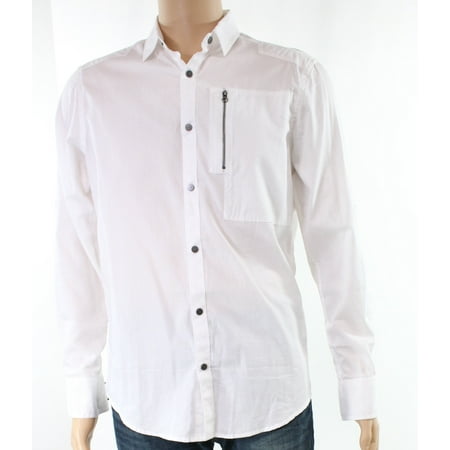 INC Casual Shirts - Bright Mens Small Zip Pocket Button Down Shirt S ...