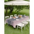 thumbnail image 4 of Outdoor Tablecloth with Umbrella Hole for Patio/Picnic/Party/Camping, Pink Black Ombre Waterproof Table Cloth Rectangle Table Cover Washable, Modern Abstract Striped Polka Dots (54"x 80"), 4 of 8