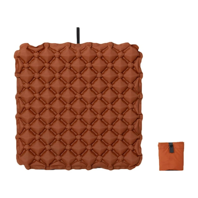 Esquirla Inflatable Seat Cushion Air Car Seat Mat for Outdoor Sports Concerts Walking Brown