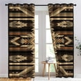 thumbnail image 3 of Aztec Curtains Blackout & Home Decor, Thermal Insulated Room Darkening Grommet Drapes For Living Room Bedroom, Geometric Native Window Treatments 42"W x 108"L (Pack of 2), 3 of 6