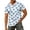 White, variant on Men's Fashion Printed V-Neck Short Sleeve T-Shirt – Hawaiian Polka Dot Print Design for Beach Outings and Leisure Wear,Blue,L