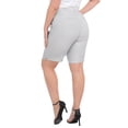 thumbnail image 4 of HDE Plus Size Bermuda Shorts Mid Rise 10" Inseam Pull On Shorts with Pockets Cool Gray 3X, 4 of 6