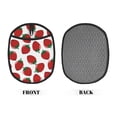 thumbnail image 2 of Naloa Hand Drawn Strawberry Silicone Pot Holders, Oven Mitts Heat Resistant Hot Pads, Non Slip Pot Holder for Kitchen Baking and Cooking 9.4 x 7.5 Inches, 2 of 7