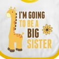 thumbnail image 4 of Inktastic I'm Going to Be a Big Sister Giraffe Girls Baby Bib, 4 of 4