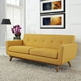 thumbnail image 1 of Modway Engage Causeuse Moderne Rembourrée en Tissu, Jaune Agrumes, 1 of 5
