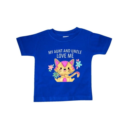 

Inktastic My Aunt and Uncle Love Me with Cute Kitten and Flowers Gift Baby Boy or Baby Girl T-Shirt
