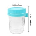 thumbnail image 3 of Raindrops Overnight Oats Container Sky-Blue Glass 1 Set 4.8In, 3 of 6