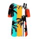 thumbnail image 3 of Tops de Ajuste Suelto para las Mujeres Moda Impresa Doble Suspensión Manga Corta Top Suelto, Blusa Casual Ligera, 3 of 5