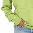 thumbnail image 3 of Vmvidoty Women's V-Neck Drop Shoulder Sweatshirt Casual Loose Fit Long Sleeve Pullover with Pockets(Green, S), 3 of 7