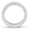 thumbnail image 3 of Pompeii 3 1/2 ct Diamond Double Row Eternity Ring Womens Wedding Band 14k White Gold, 3 of 6