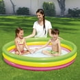 thumbnail image 4 of H2OGO! Summer Set Play Pool - 60 x 12" Inflatable Kiddie Splash Wade Pool, 3 Neon Color Ring Construction, Padded Bottom, Outdoor Water Play, Kids 3+, 4 of 12
