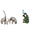 thumbnail image 1 of Estatua de elefante,Estatuas de elefantes de cerámica,figuras de elefantes,decoración,Figura de escritorio,Estante de estatua de pavo real para escritorio,decoración del hogar,Figura, 1 of 8