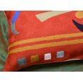 thumbnail image 4 of Kashmir Designs Funda de almohada lumbar Kandinsky naranja abstracta con elementos modernos, funda de almohada para silla, funda de almohada contemporánea, decoración de casa de campo, sofá de lana bo, 4 of 5