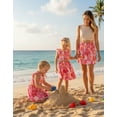 thumbnail image 2 of Vestido para Niñas PATPAT con Volantes, Floral Fucsia Intenso y Cinturón, 2 of 9