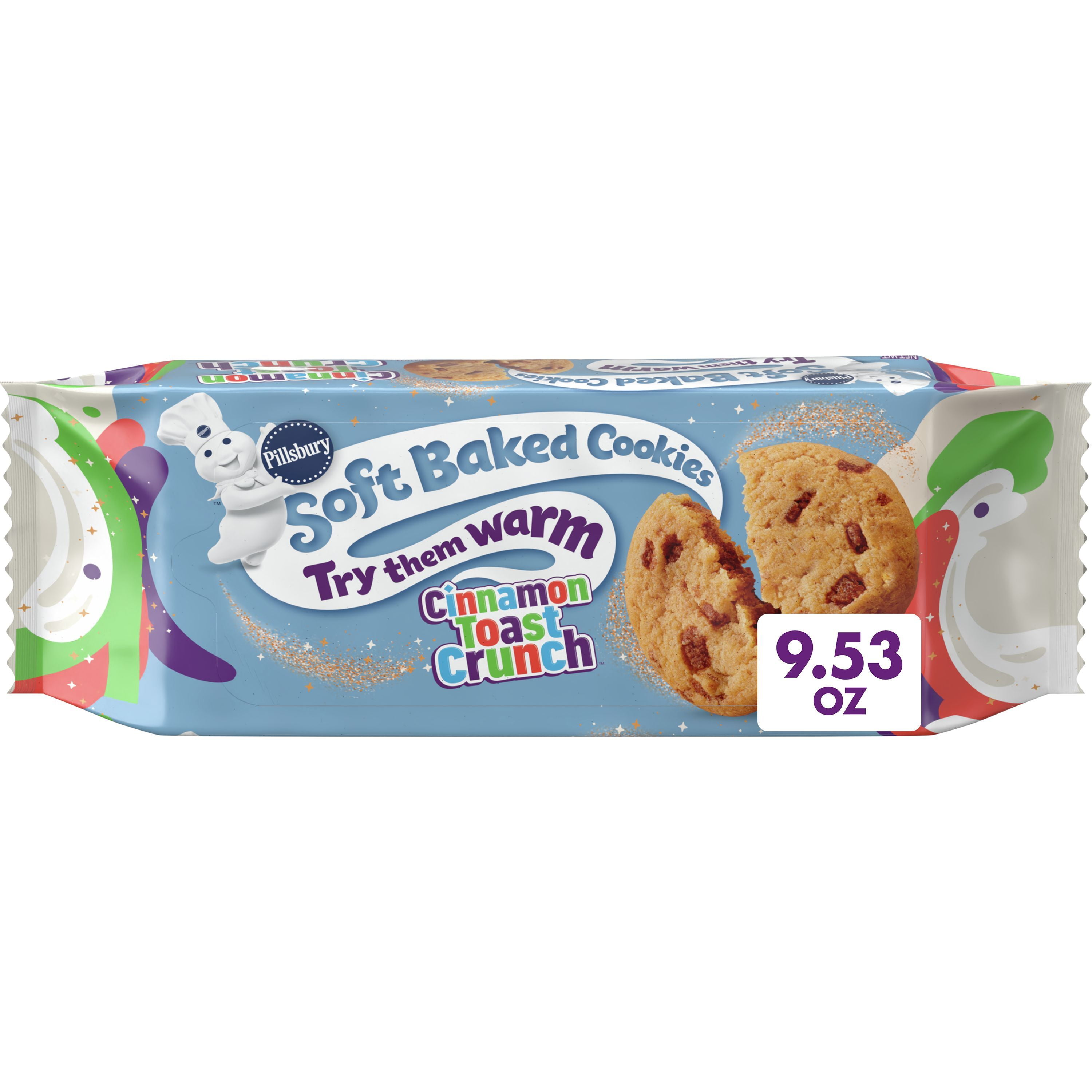 Pillsbury Soft Baked Cookies, Cinnamon Toast Crunch, 9.53 oz, 18 ct