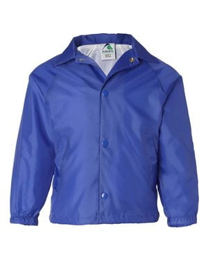 Augusta YTH NYLON COACH'S JACKET LINED BLACK L by Augusta