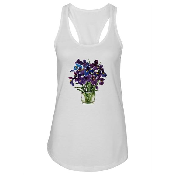 Flowers In Watercolor Design. Tank Women -Image by Shutterstock, Female Small