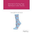 thumbnail image 2 of MeMoi Women's Flying Pigs Bamboo Crew Socks - Womens - Female, 9-11, Light Blue, 2 of 7