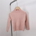 thumbnail image 4 of Auroural Girls Sweaters Size 8 Children's Solid Color Long Sleeved Sweater Base Shirt Medium And Large Children's Casual And Comfortable Knitted Top Pink 7 Years, 4 of 6
