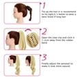 thumbnail image 5 of SHCKE 18" Ponytail Hair Extensions Claw Clip Ponytail Hairpiece Wavy Curly Hair Extension Synthetic Ponytail for Women Bleach Blonde, 5 of 5