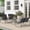 Black, variant on Junkai 4-Piece Breathable Textilene Outdoor Conversation Sets with Loveseat and Chairs, Gray