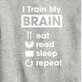thumbnail image 3 of Instant Message - I Train My Brain - Toddler & Youth Crewneck Fleece Sweatshirt, 3 of 6
