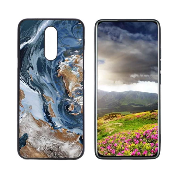 Blue-marble-7 Phone Case, Degined for LG Solo LTE Case Men Women, Flexible Silicone Shockproof Case for LG Solo LTE