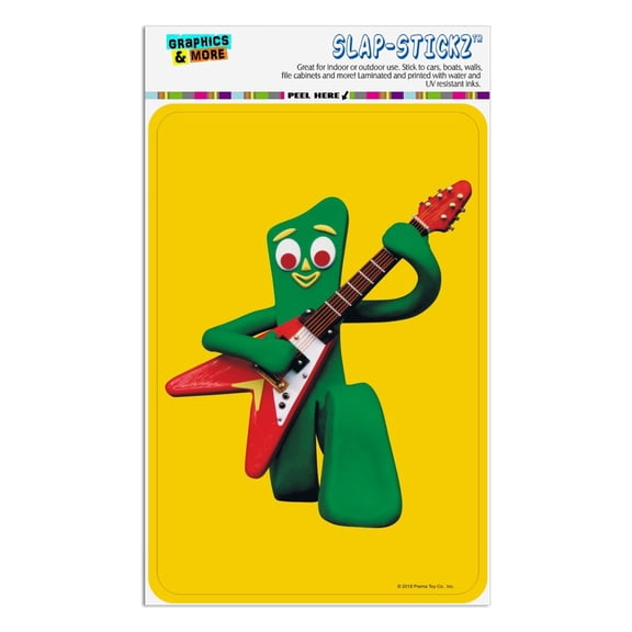 Gumby Playing Guitar Rock and Roll Home Business Office Sign