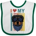 thumbnail image 3 of Inktastic I Love My Rottweiler Dog Boys or Girls Baby Bib, 3 of 4