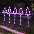 thumbnail image 3 of HomeStock Set of 5 Multi-Color Lighted Christmas Tree Holiday Outdoor Stakes, Perfect for Lawn, Garden, or Yard Decorations this Holiday Season, 3 of 10