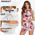 thumbnail image 5 of KUIFORTI Strawberry Matching Couple Tennis Shirts Matching Couple Sport Shirts Woman Golf Clothing Set with Pocket Built in Shorts Quick Dry for Golf,Tennis,Hiking,Running,Gym, 5 of 7