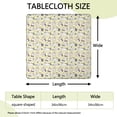 thumbnail image 2 of Yellow Cartoon Cat Unicorn Pattern Square Fitted Tablecloth with Elastic Edge,Square Table Cover,Washable Elastic Table Cover for Home Kitchen Party Decor 34"x34", 2 of 6