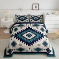 thumbnail image 2 of Feelyou Teens Retro Aztec Bedding Comforter Set, Tribal Western Fashion Twin Comforter Sets, Grey Blue Triangle Abstract Reversible Bedding Set, Ultra Soft Bedroom Decor, 2pcs, 2 of 8