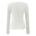 thumbnail image 5 of Women Long Sleeve Scoop Neck Tops Stretch Fitted Casual Tops Tee Slim Fit Fall Going Out Sexy Basic Shirts, 5 of 5