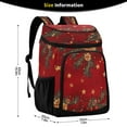 thumbnail image 2 of Backpack Cooler lunch bag 36 Can Capacity Insulated Bag for Camping, Beach, Hiking & Travel Pine Branchesand Stars, 2 of 7