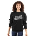 thumbnail image 3 of Sarcastic Attitude Selective Listener Unisex Plus Fleece Graphic Sweatshirt Brisco Brands 2X, 3 of 5