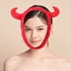 thumbnail image 5 of Diadema de cuerno de diablo, diadema de maquillaje, diadema de felpa para Spa, diadema para lavarse la cara, diadema para mujer, 5 of 8