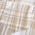thumbnail image 5 of Fdqin Boys Shorts Sets 2Pcs Plaid Short Sleeve Hooded Button Shirt and Jogger Shorts Summer Outfits for Kids Apricot 7-8 Years, 5 of 9