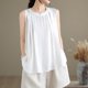 thumbnail image 5 of Xuyuer Women Sleeveless Sweater Tank Round Neck Casual Geometric Knit Sweater Top Women's Floral Print Tunic Tank Tops Blouse Shirts Loose Fit Graphic Tees Summer Vintage Tank Tops 2026, 5 of 9