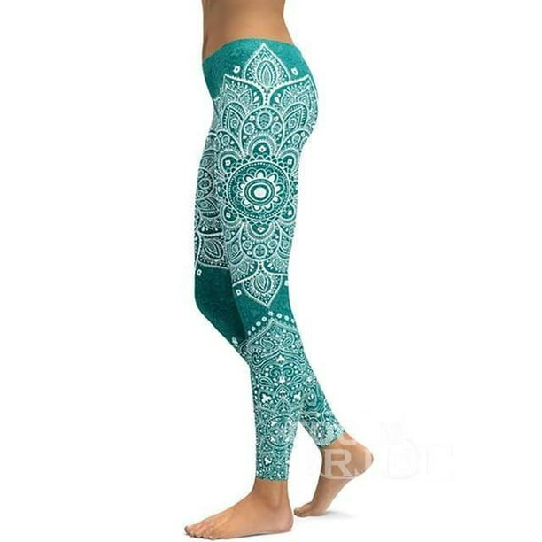 Mandala Fitness Yoga Pants Women Sports Leggings Workout Hot Running  Leggings Sexy Push Up Gym Wear 