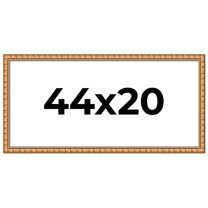 44x20 Frame Gold Real Wood Picture Frame Width 1.5 inches | Interior Frame Depth 0.5 inches |