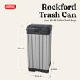 thumbnail image 2 of Keter Rockford 38 Gallon Resin Outdoor Kitchen Trash Can Duotech Garbage Can, Gray, 2 of 17